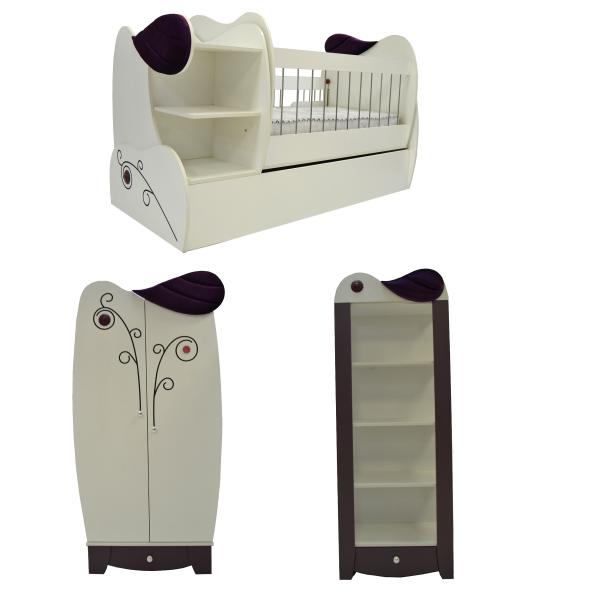 سرویس تخت و کمد کودک مدل Banafshe