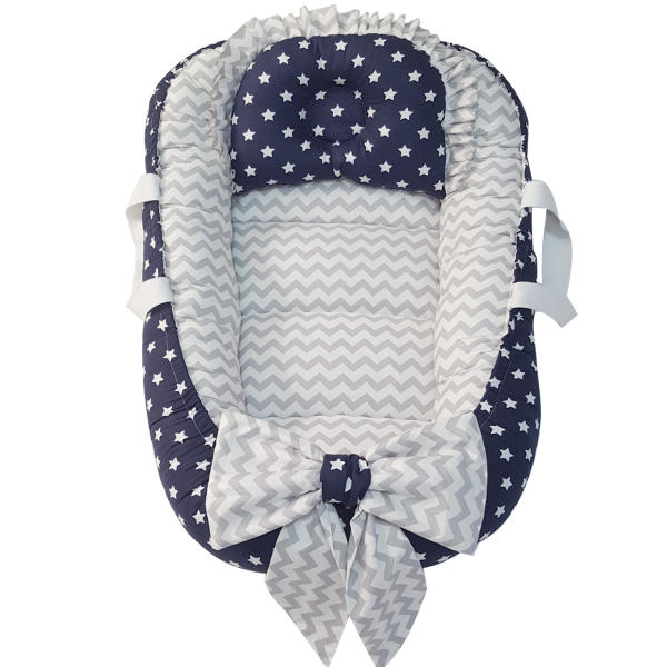 .سرویس 3 تکه خواب نوزادی آویراد طرح ستاره و زیگزاگ کد Asznavygry006