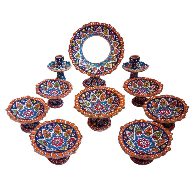 مجموعه ظروف هفت سین میناکاری